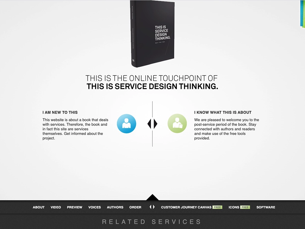 Service Design Thinking website screenshot
