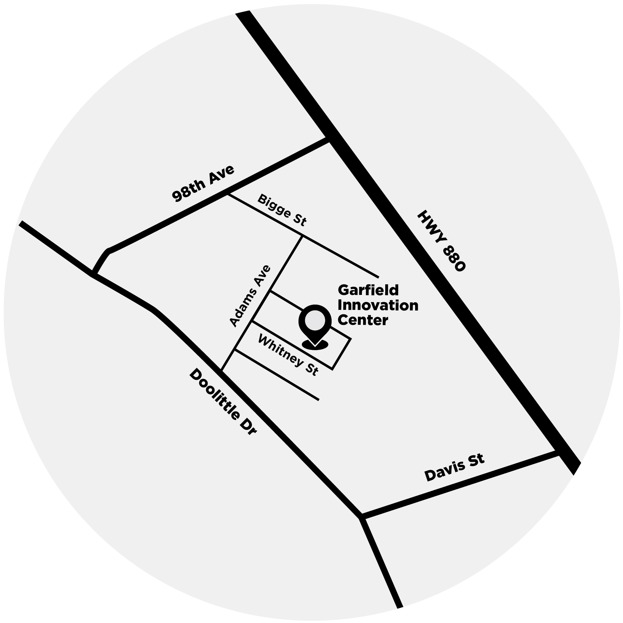 Garfield Center directions map